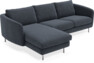 Madison Lux - 2-sits soffa med schäslong vänster - Blå
