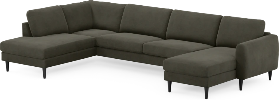 Bridge - 3-sits soffa med divan vänster och schäslong höger - Grå
