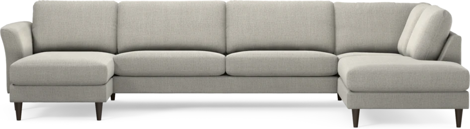 Bridge - 3-sits soffa med schäslong vänster och divan höger - Grå