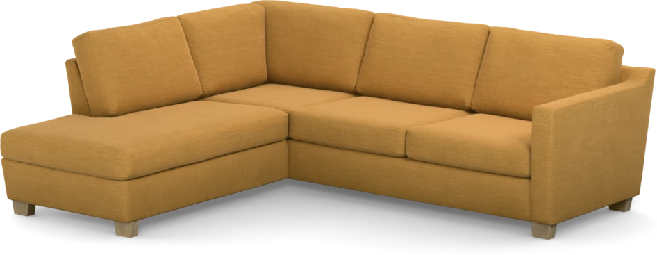 Friday - 2,5-sits soffa med divan vänster - Gul
