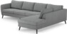 County - 3-sits soffa med divan höger - Grå