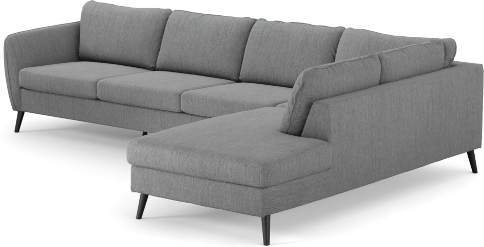 County - 3-sits soffa med divan höger - Grå