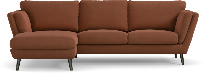 Madison Lux - 2-sits soffa med schäslong vänster - Röd