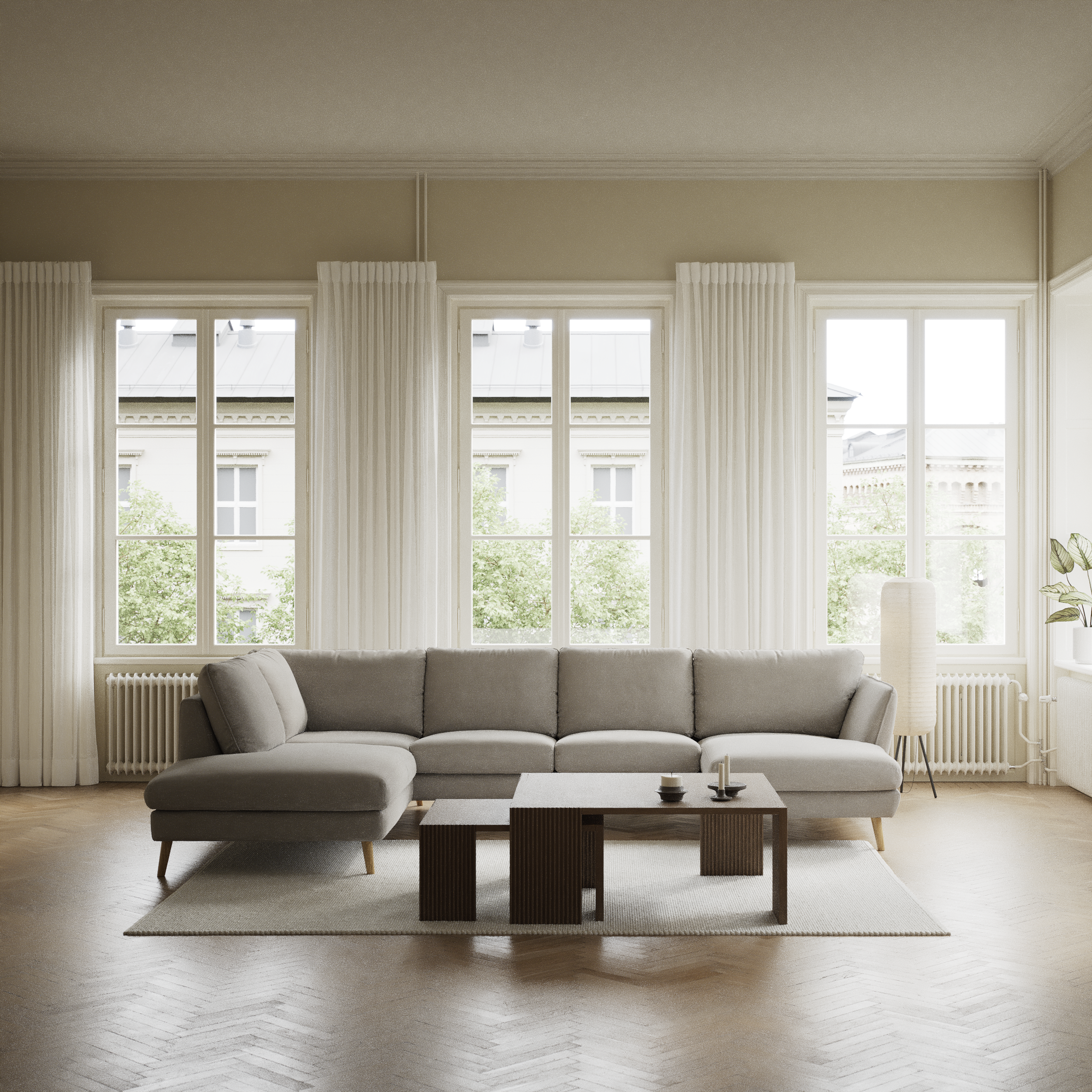 Madison, 2-sits soffa med divan vänster och schäslong höger