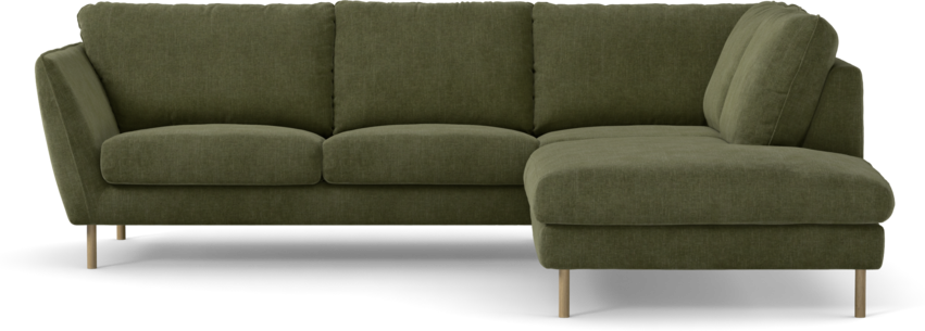 Madison Lux - 2-sits soffa med divan höger - Grön