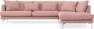 Harper - 3-sits soffa med divan höger - Rosa