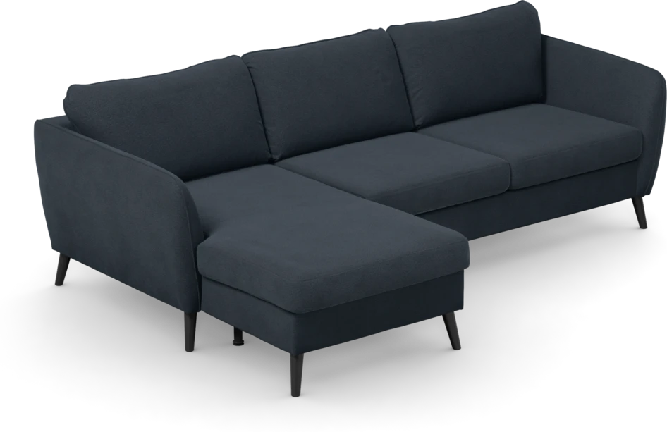 County - 3-sits soffa med flyttbar schäslong - Blå