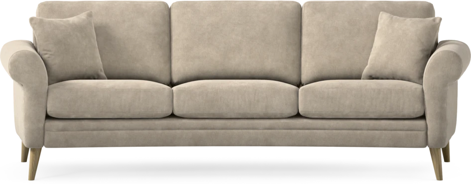 Eden - 3-sits soffa svängd - Beige