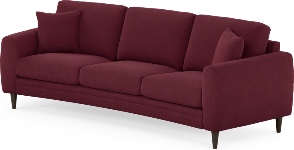 Eden - 3-sits soffa svängd - Röd