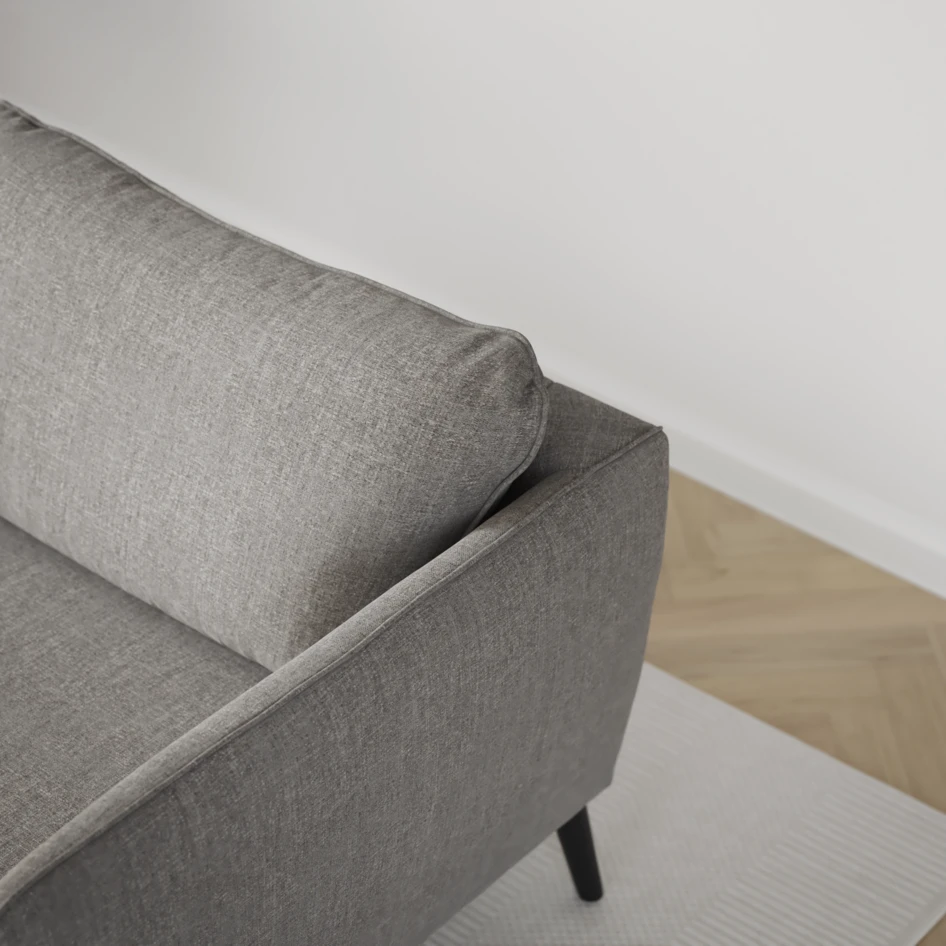 County - 2,5-sits soffa med divan höger - Grå