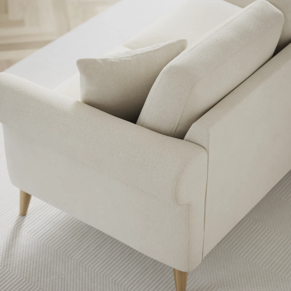 Eden - 2,5-sits soffa svängd - Vit