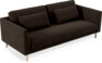 Willow - 3-sits soffa, hel dyna, fast klädsel - Brun
