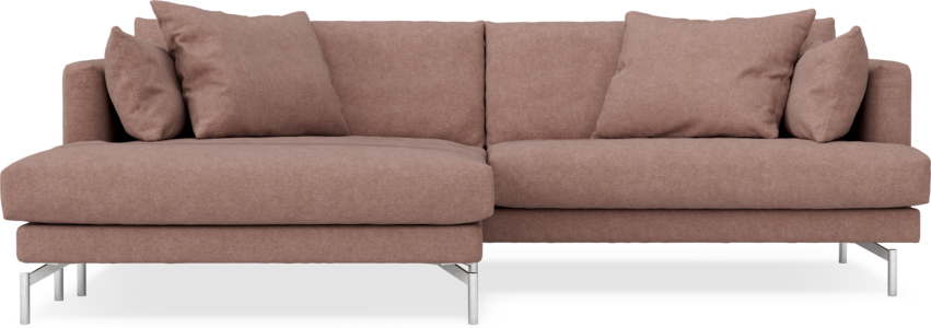 Harper - 3-sits soffa XL med schäslong XL vänster - Rosa