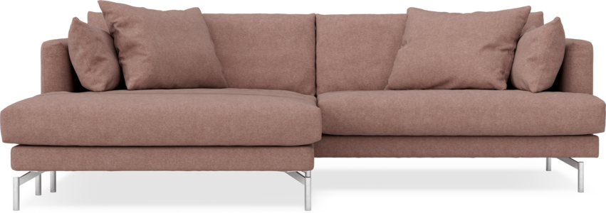 Harper - 4-sits med schäslong XL vänster - Rosa