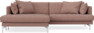 Harper - 4-sits med schäslong XL vänster - Rosa