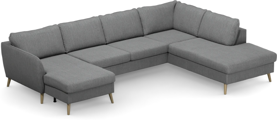 County - 3-sits soffa med schäslong vänster och divan höger - Grå
