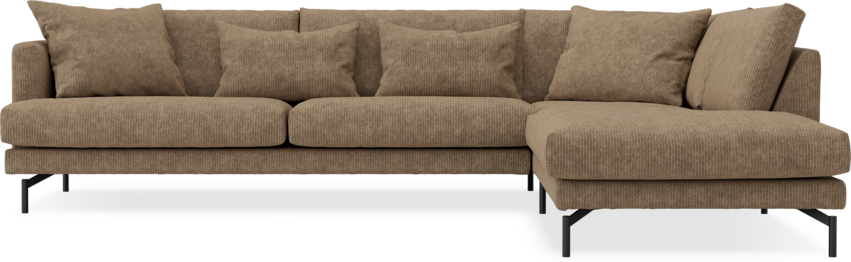 Harper - 3-sits soffa med divan höger - Brun