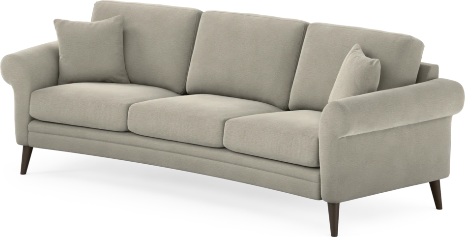 Eden - 3-sits soffa svängd - Brun