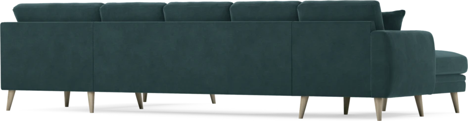 Eden - 3-sits soffa med schäslong vänster och divan höger - Blå