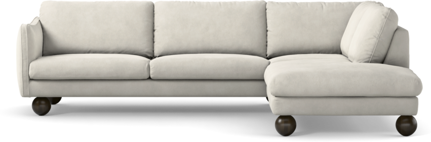 Madison Lux - 3-sits soffa med divan höger - Vit