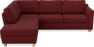 Friday - 2,5-sits soffa med divan vänster - Rosa