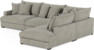 Rossi - 3-sits soffa med divan höger - Grå