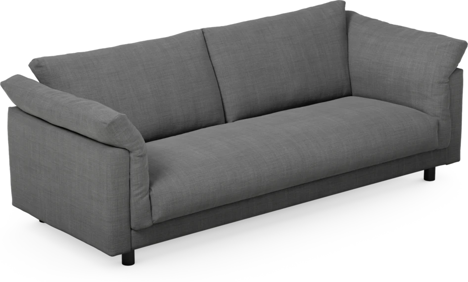 Cherrie - 3-sits soffa, hel dyna, fast klädsel - Grå