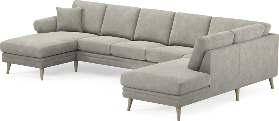 Eden - 3-sits soffa med schäslong vänster och divan höger - Grå