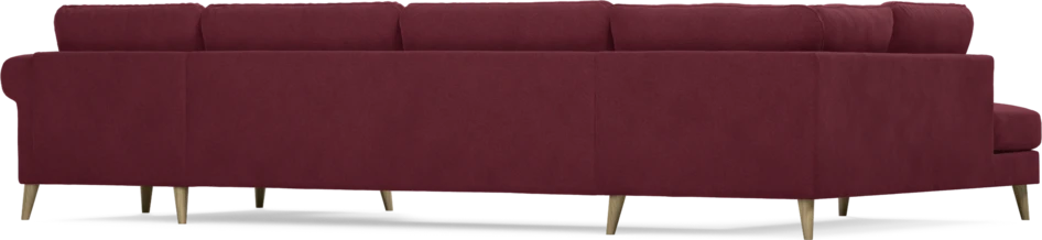 Bridge - 3-sits soffa med divan vänster och schäslong höger - Röd