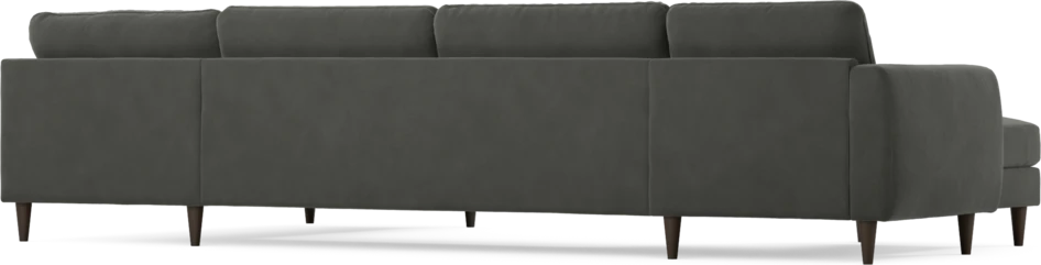 Bridge - 3-sits soffa med schäslong vänster och divan höger - Grå