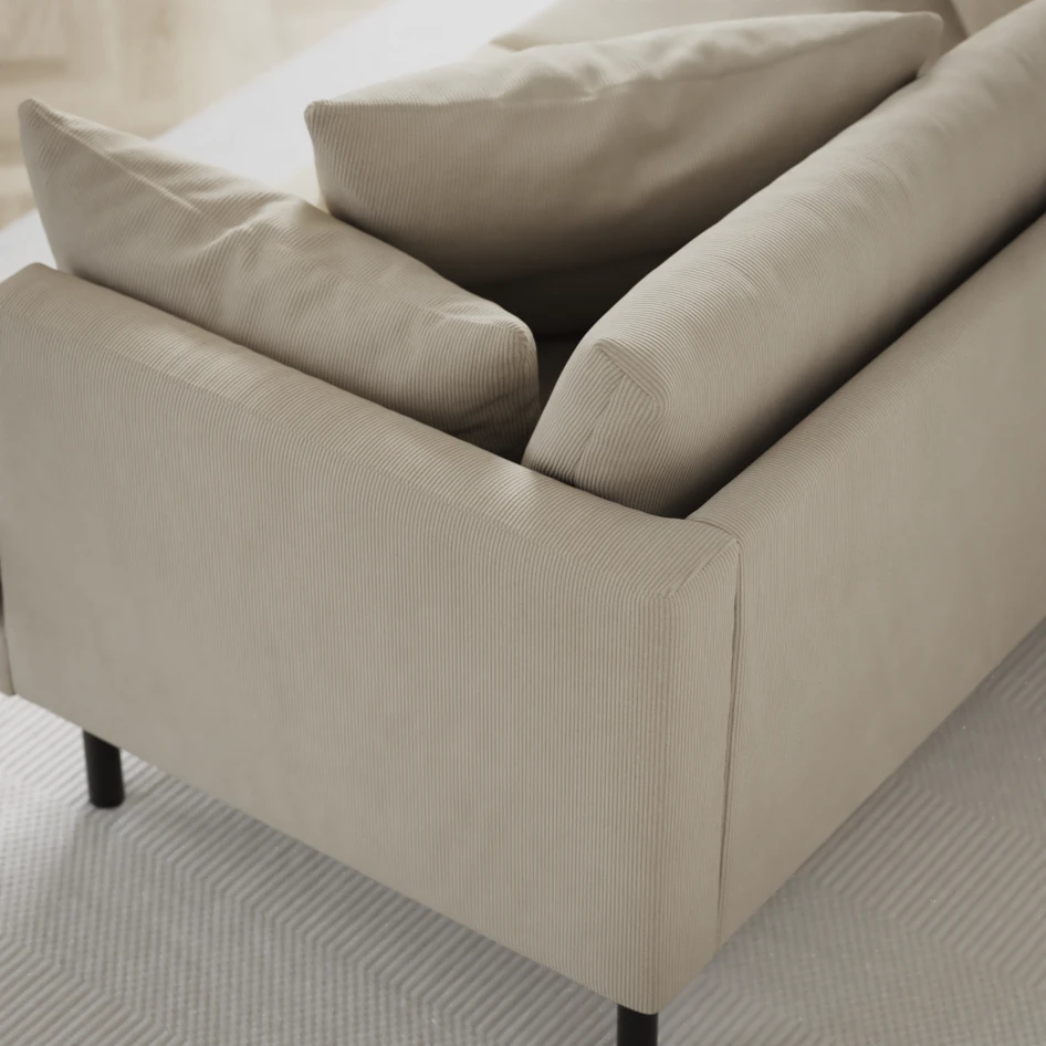 Harper - 3-sits soffa, hel dyna - Vit