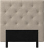 Delux Pikerad Låg - Sänggavel, 90-210 cm - Beige