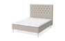 Sense Delux - Ramsäng, dubbelsäng med bäddmadrass Dream Delux vit, 160 cm - Beige