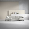 County - 3-sits soffa med divan vänster och schäslong höger - Vit