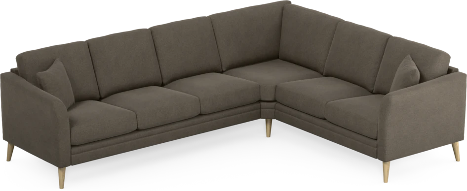 Eden - Hörnsoffa, 3+2-sits - Brun