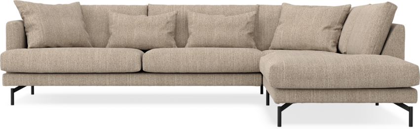 Harper - 3-sits soffa med divan höger - Brun