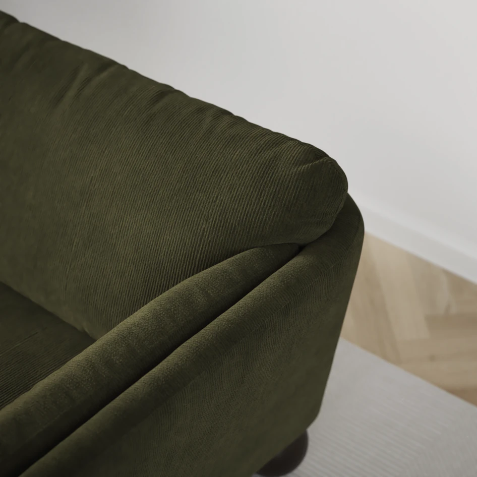 Madison - 2-sits soffa med divan vänster och schäslong höger - Grön