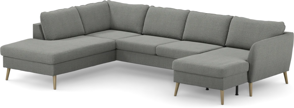 County - 3-sits soffa med divan vänster och schäslong höger - Grå