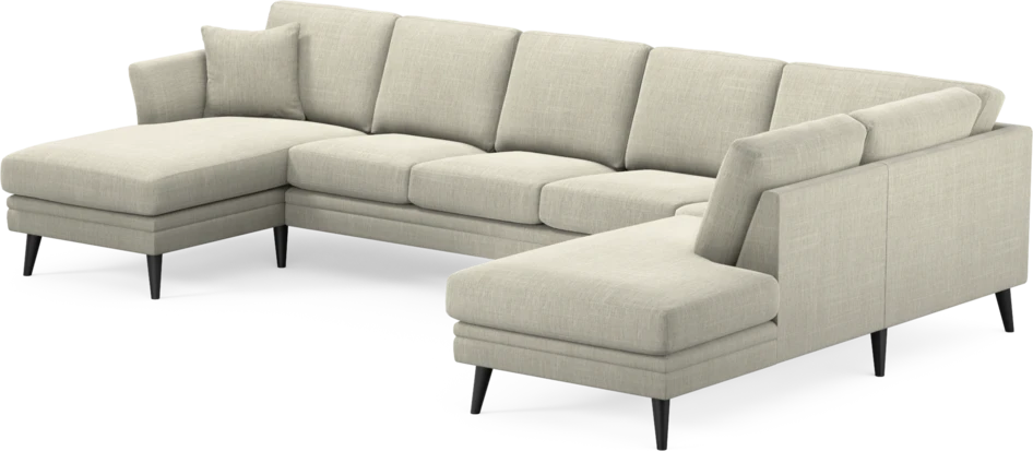 Eden - 3-sits soffa med schäslong vänster och divan höger - Beige