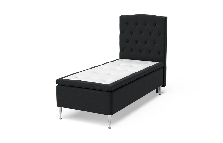 Dream Delux - Ramsäng, enkelsäng med bäddmadrass Sleep Delux - Svart