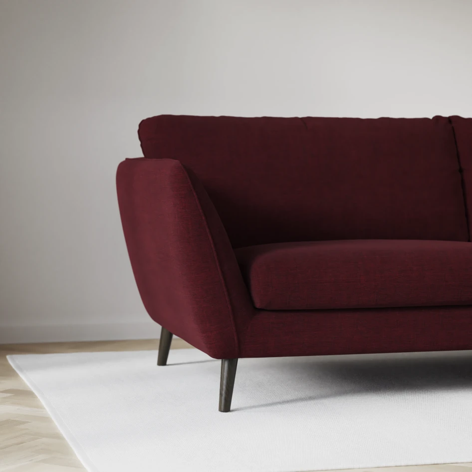 Madison Lux - 2-sits soffa med schäslong höger - Röd