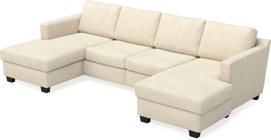 Friday - 2-sits soffa med två schäslonger - Beige