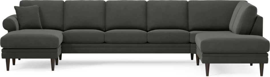 Eden - 3-sits soffa med schäslong vänster och divan höger - Grå