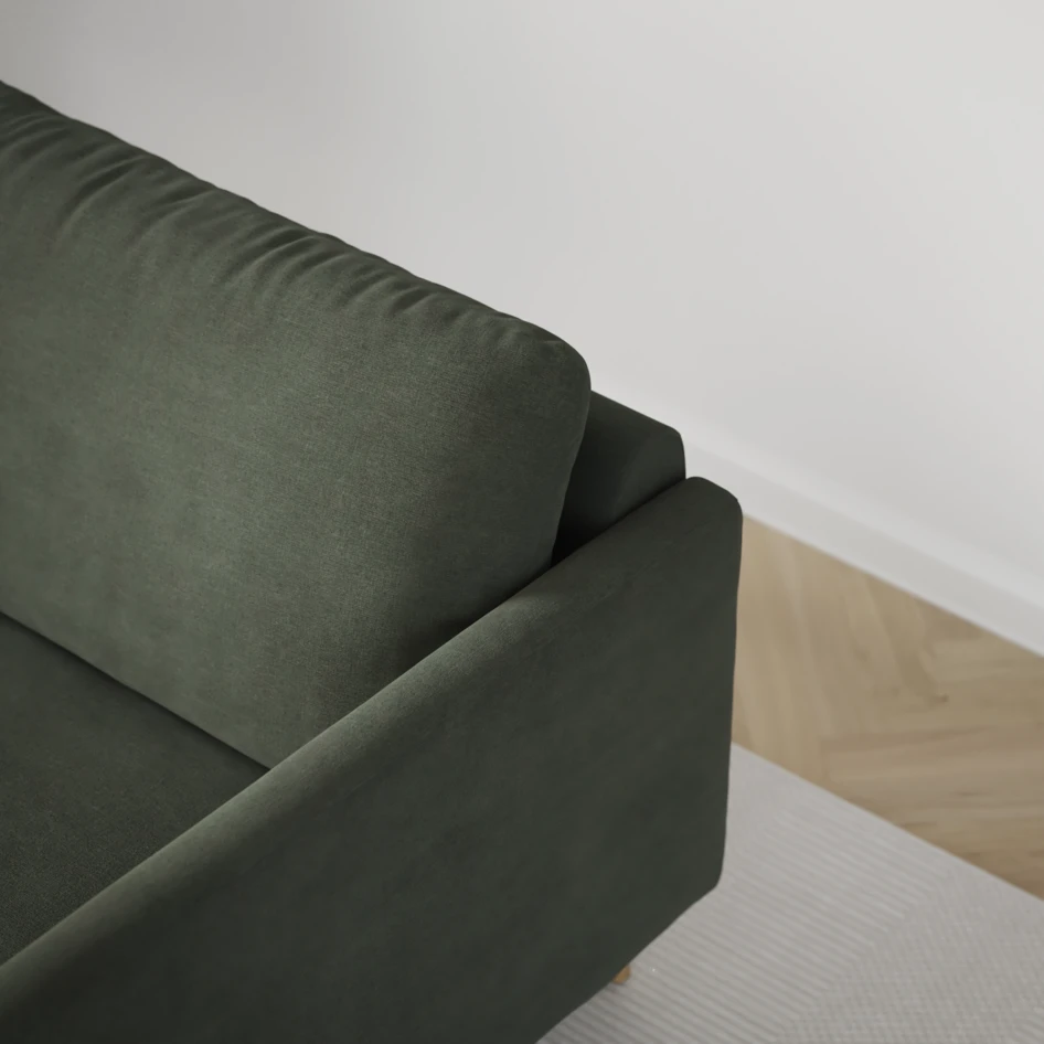 Madison Lux - 2-sits soffa med divan vänster och schäslong höger - Grön