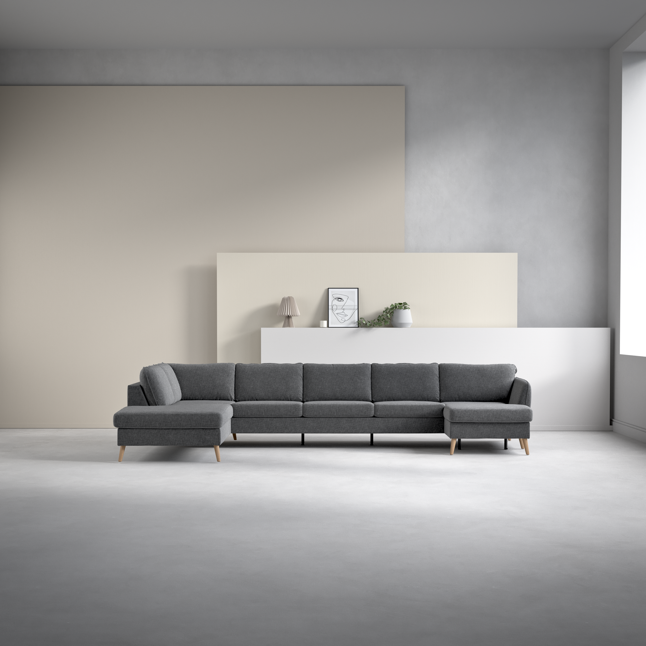 County - 4-sits soffa med divan vänster och schäslong höger - inspiration