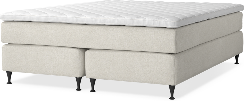 Delux Sense - Kontinentalsäng, dubbelsäng med bäddmadrass - Beige