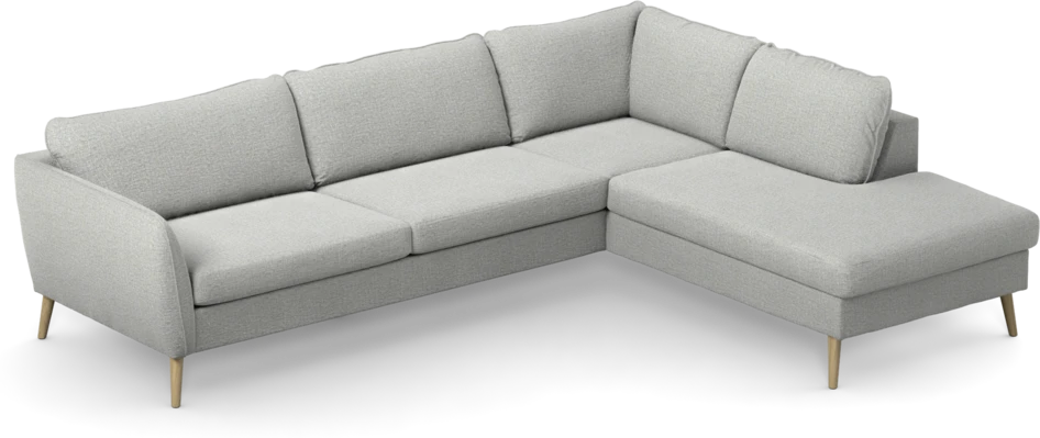 County - 2,5-sits soffa med divan höger - Grå