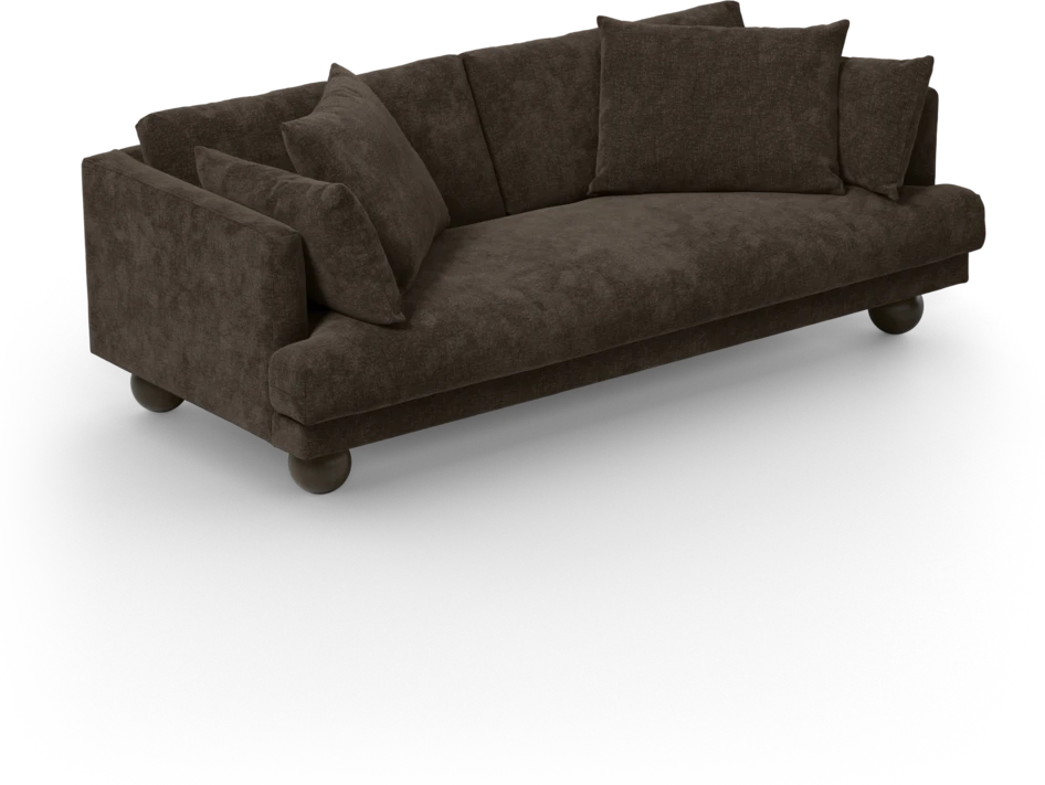 Harper - 3-sits soffa, hel dyna - Brun