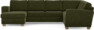 Friday - Hörnsoffa, 3+2-sits med schäslong vänster - Grön
