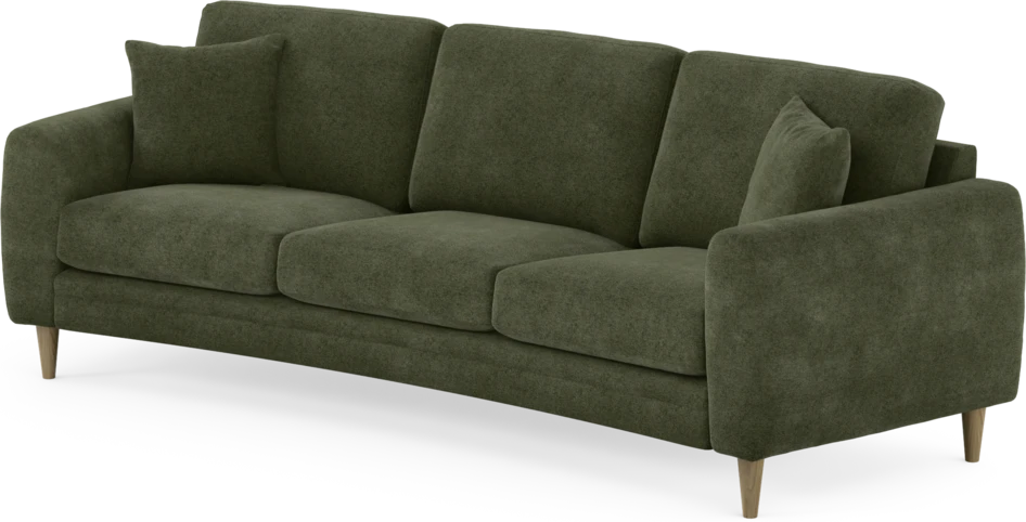 Eden - 3-sits soffa svängd - Grön